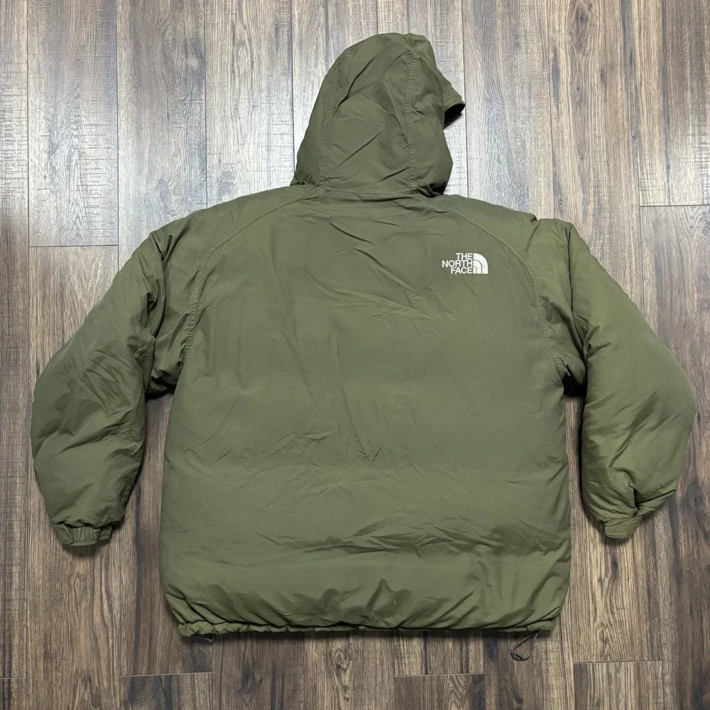 The North Face Goose Down Winter Puffer Hooded Jacket Men Size XL Green